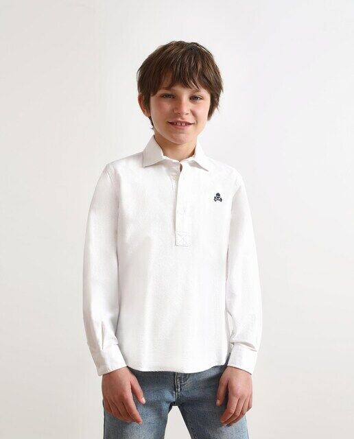 Однотонная рубашка для мальчика с длинными рукавами Scalpers, белый
Однотонная рубашка для мальчика с длинными рукавами Scalpers, белый