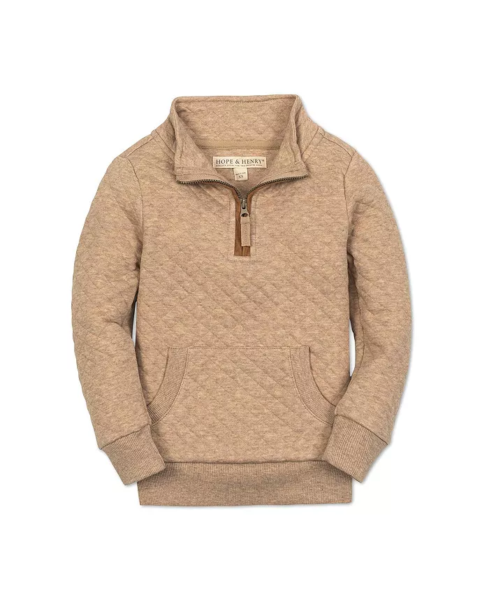 Стеганый свитер-кенга с длинными рукавами и застежкой-молнией на половину длины для мальчиков младшего и старшего возраста Hope & Henry, коричневый
Стеганый свитер-кенга с длинными рукавами и застежкой-молнией на половину длины для мальчиков младшего и старшего возраста Hope & Henry, коричневый