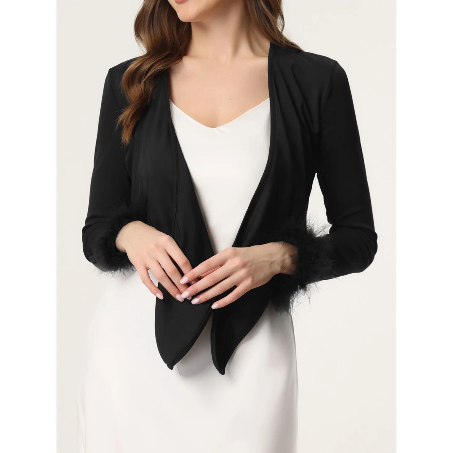 Женский кардиган с завязкой спереди и открытым пупком, манжетами с перьями и длинными рукавами ALLEGRA K, розовый
Женский кардиган с завязкой спереди и открытым пупком, манжетами с перьями и длинными рукавами ALLEGRA K, розовый