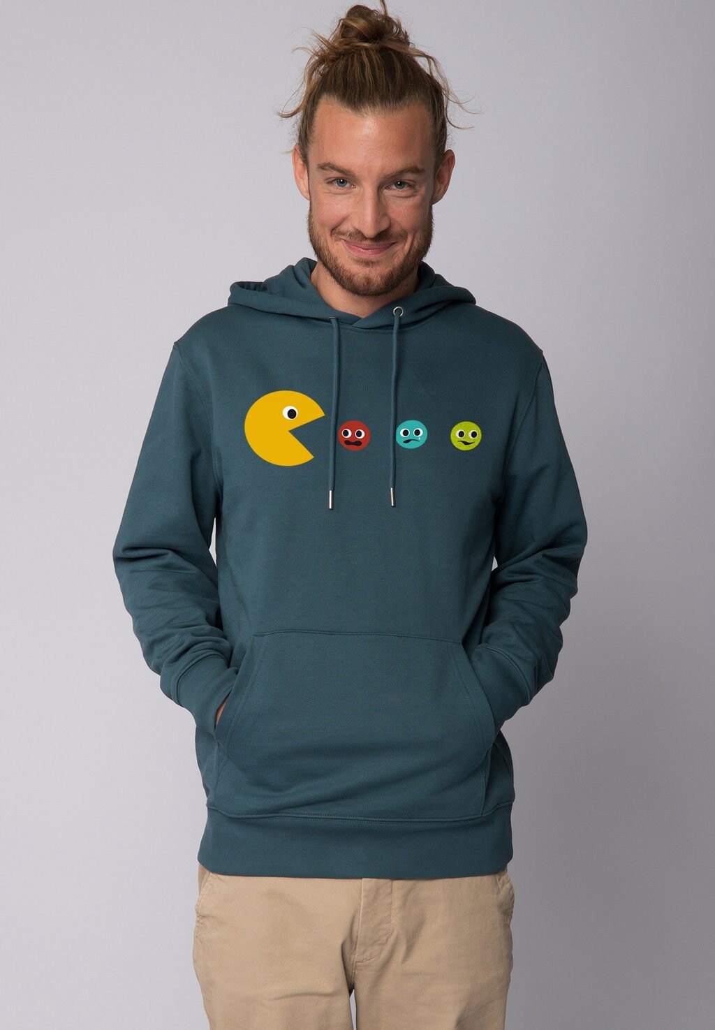 Толстовка с капюшоном PACMÄNNCHEN watapparel, бирюзовый
Толстовка с капюшоном PACMÄNNCHEN watapparel, бирюзовый