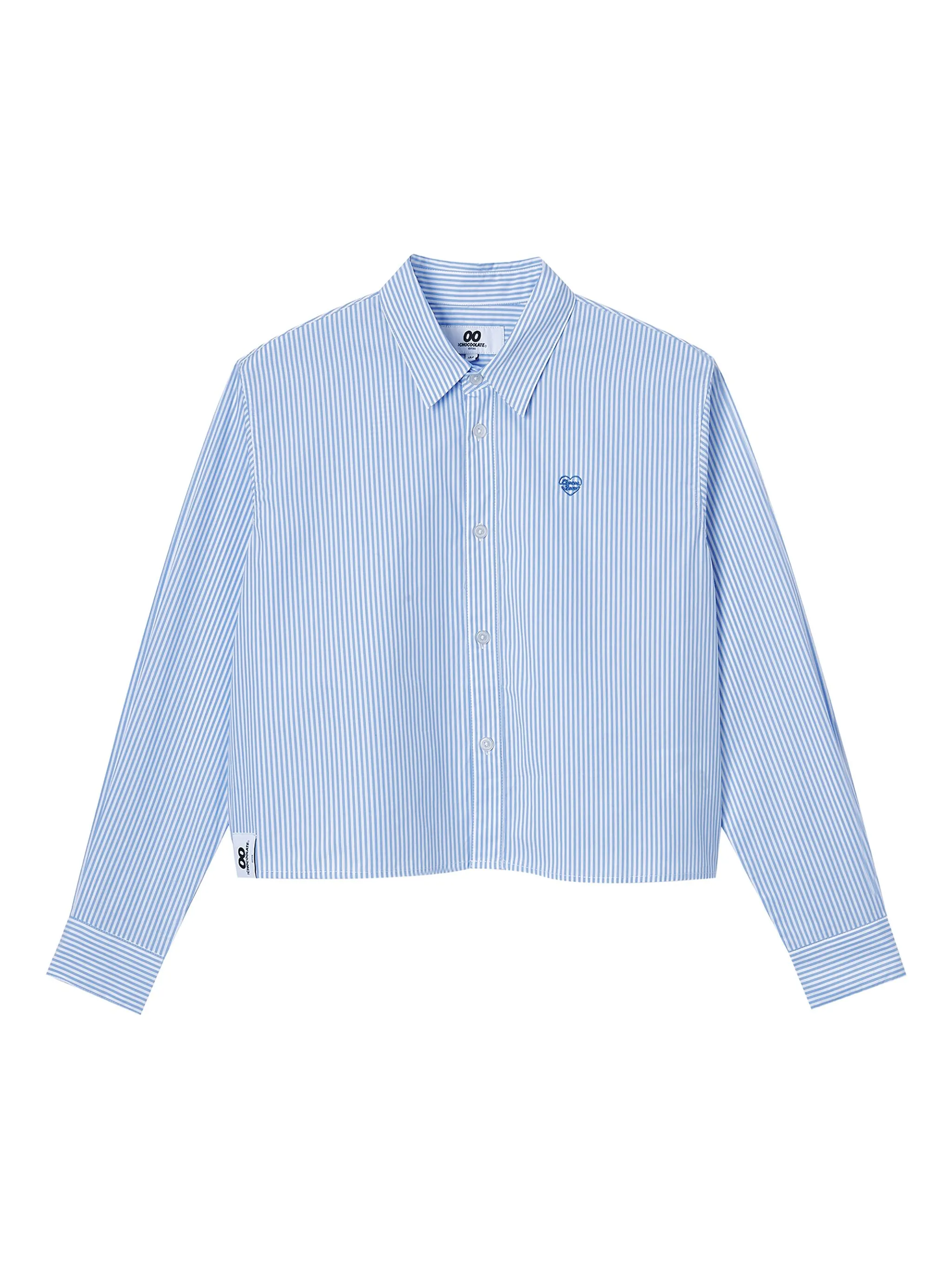 Полосатая рубашка с вышитым логотипом Chocoolate, синий
Полосатая рубашка с вышитым логотипом Chocoolate, синий