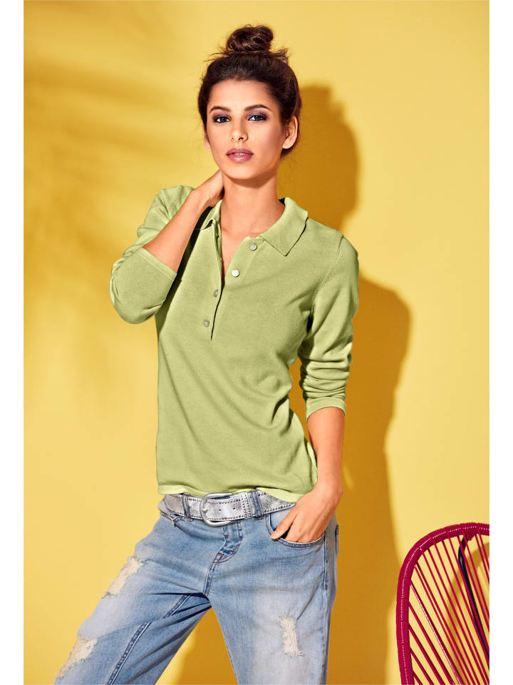 Свитер-поло цвета киви Heine
Свитер-поло цвета киви Heine