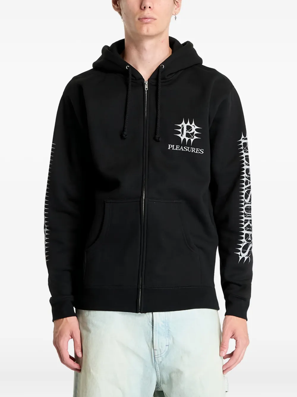 Худи на молнии с шипами Pleasures, черный
Худи на молнии с шипами Pleasures, черный