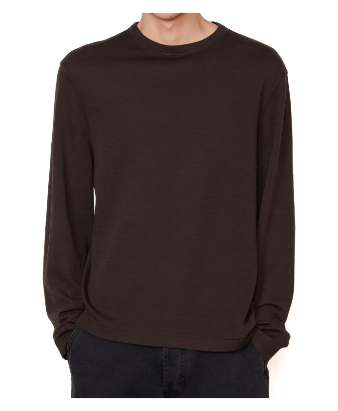 Футболка с круглым вырезом и длинными рукавами. Officine Générale, коричневый
Футболка с круглым вырезом и длинными рукавами. Officine Générale, коричневый