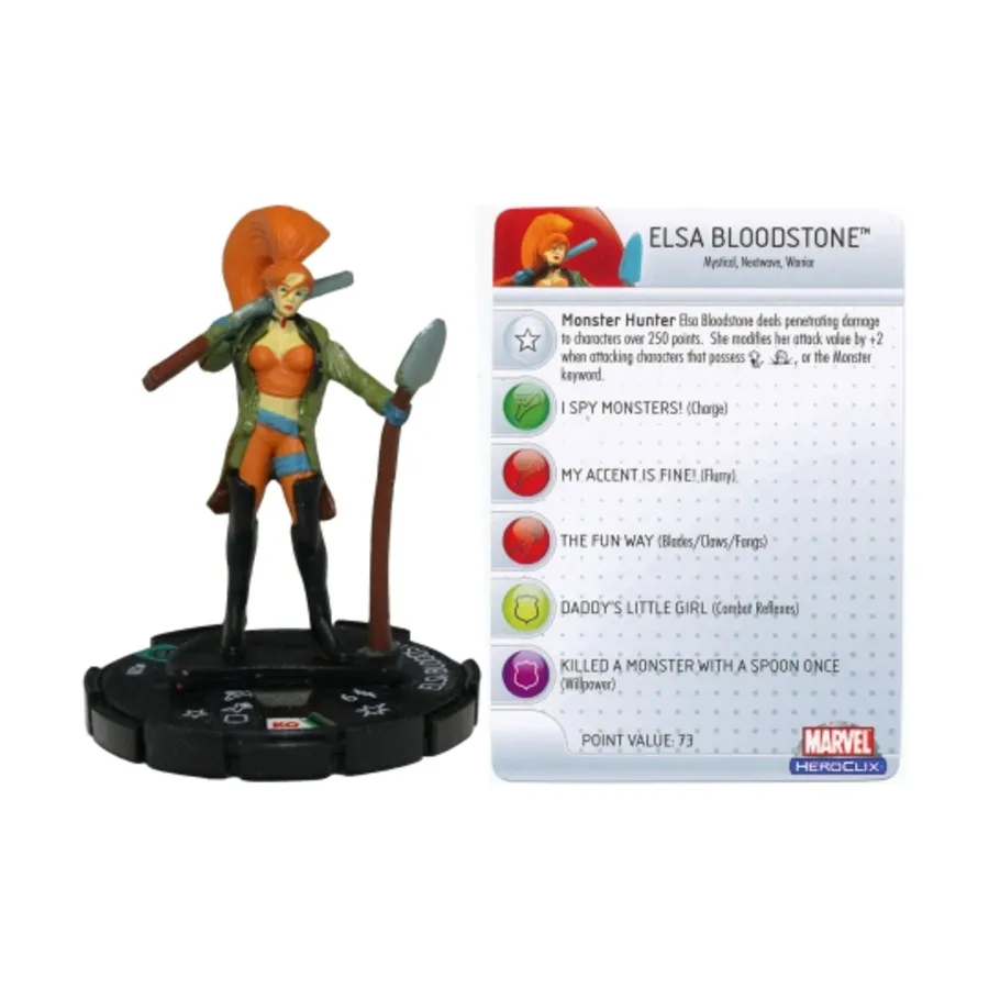 Эльза Бладстоун, Marvel HeroClix - Giant-Size X-Men - Singles
Эльза Бладстоун, Marvel HeroClix - Giant-Size X-Men - Singles