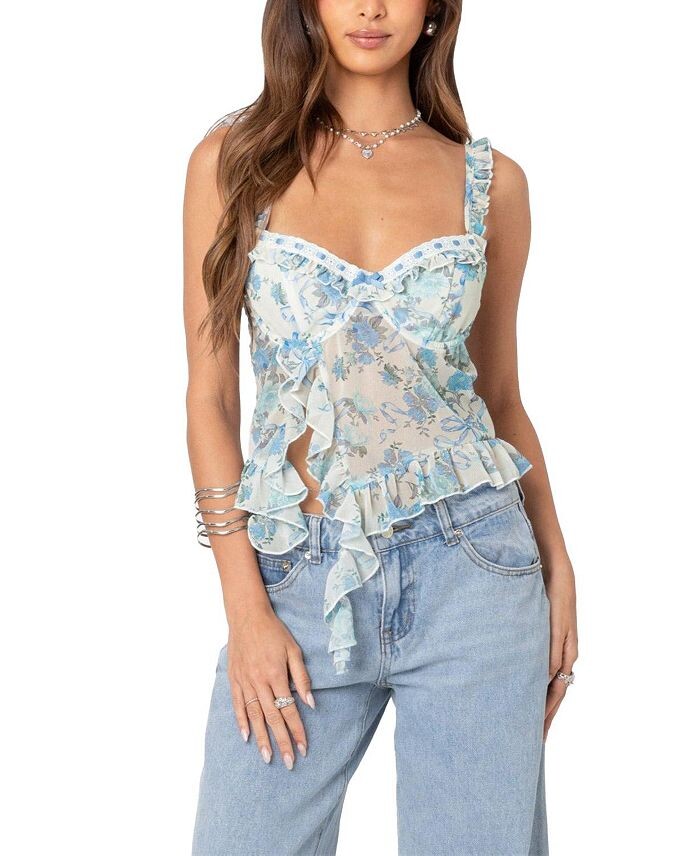 Топ Edikted Cascade с бюстгальтером с рюшами, мультиколор
Топ Edikted Cascade с бюстгальтером с рюшами, мультиколор