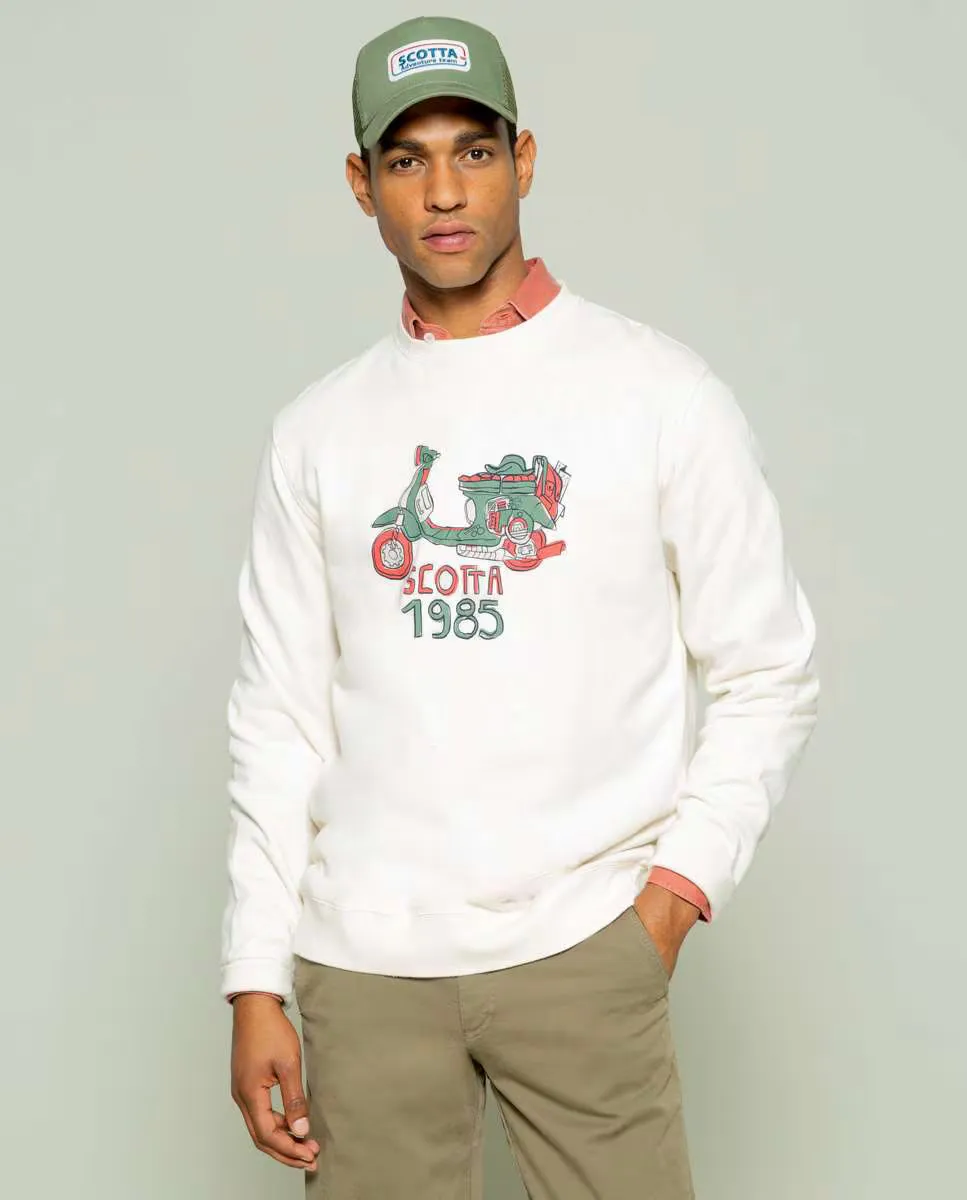 Мужская худи бежевого цвета с принтом Scotta 1985, цвет Crudo
Мужская худи бежевого цвета с принтом Scotta 1985, цвет Crudo