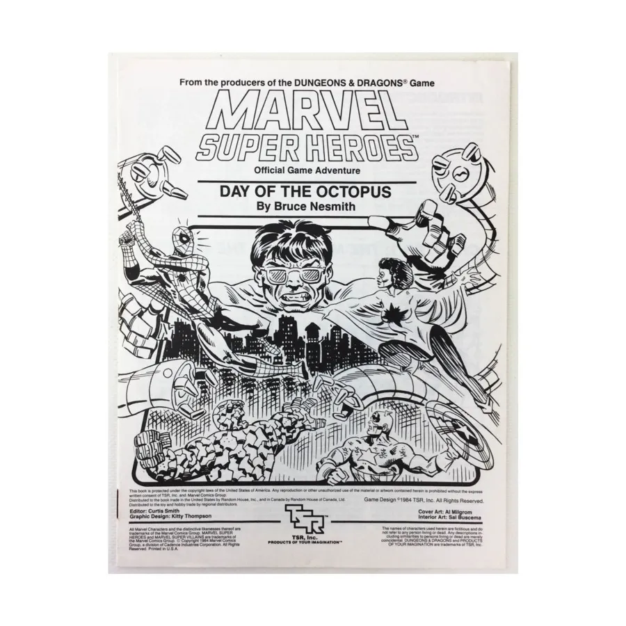 Marvel Super Heroes - Campaign Setting, Day of the Octopus, Marvel Super Heroes (TSR), мягкая обложка
Marvel Super Heroes - Campaign Setting, Day of the Octopus, Marvel Super Heroes (TSR), мягкая обложка