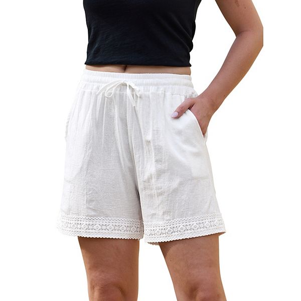 Женские летние шорты с высокой талией, эластичным поясом и карманами Inspire Chic, White
Женские летние шорты с высокой талией, эластичным поясом и карманами Inspire Chic, White