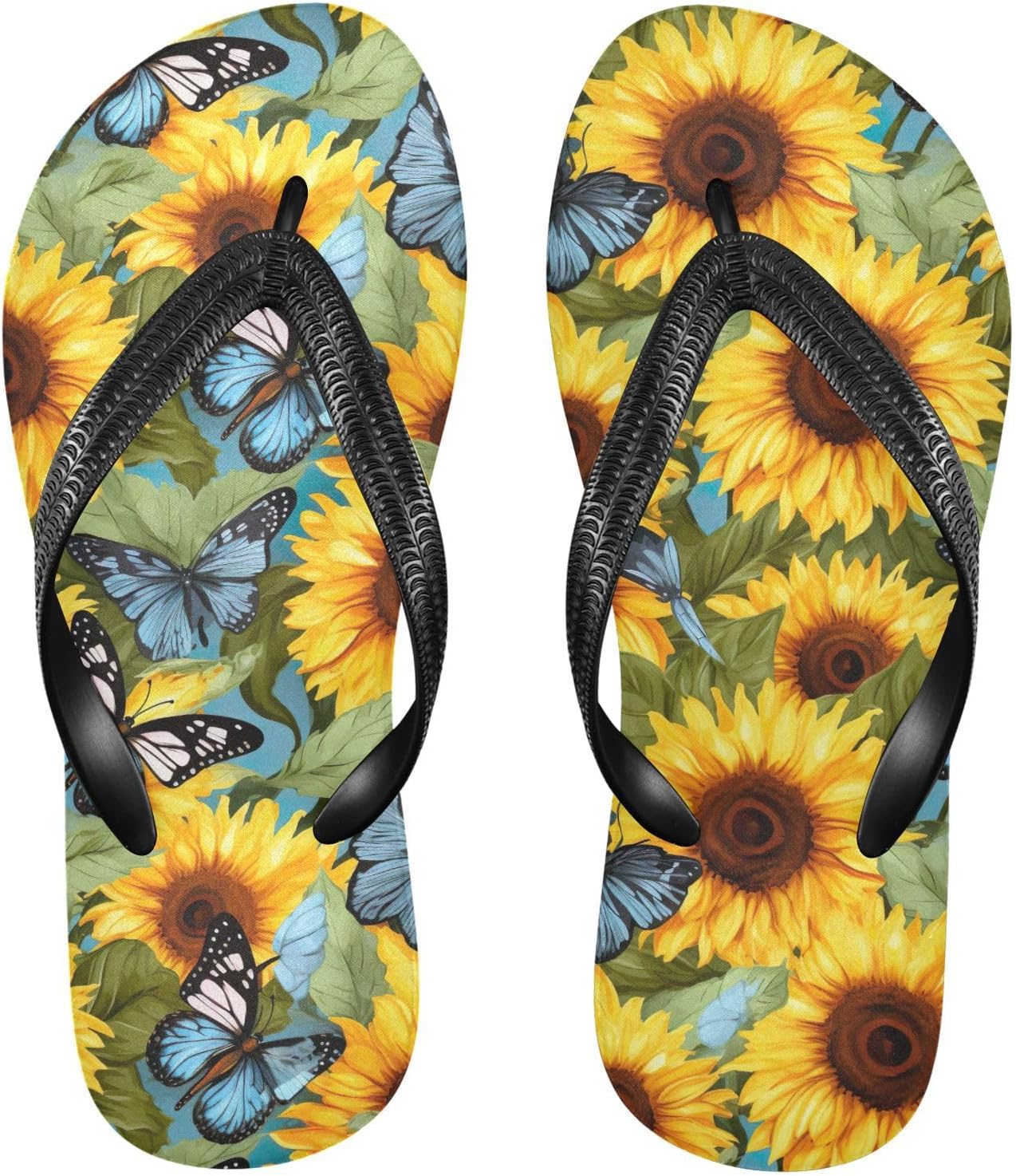 SPRIPORT Женские и мужские шлепанцы-слим с рисунком голубой бабочки на подсолнухе, удобные повседневные сандалии с амортизирующей подошвой на резиновой нескользящей подошве, для ванной, душа, пляжа и прогулок летом
SPRIPORT Женские и мужские шлепанцы-слим с рисунком голубой бабочки на подсолнухе, удобные повседневные сандалии с амортизирующей подошвой на резиновой нескользящей подошве, для ванной, душа, пляжа и прогулок летом