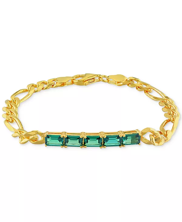 Браслет из пяти звеньев Фигаро с выращенными в лаборатории изумрудами (2-1/4 карата) из стерлингового серебра с желтым покрытием Macy'S, emerald
Браслет из пяти звеньев Фигаро с выращенными в лаборатории изумрудами (2-1/4 карата) из стерлингового серебра с желтым покрытием Macy'S, emerald