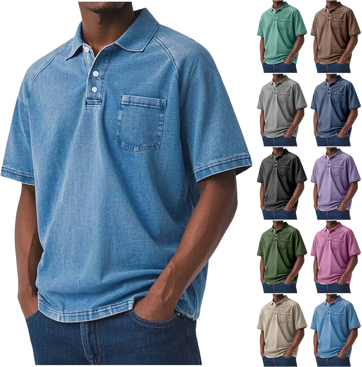 Ретро рубашка для мужчин с отложным воротником и коротким рукавом, Casual Tee Shirt, Plus Size, Loose Fit
Ретро рубашка для мужчин с отложным воротником и коротким рукавом, Casual Tee Shirt, Plus Size, Loose Fit