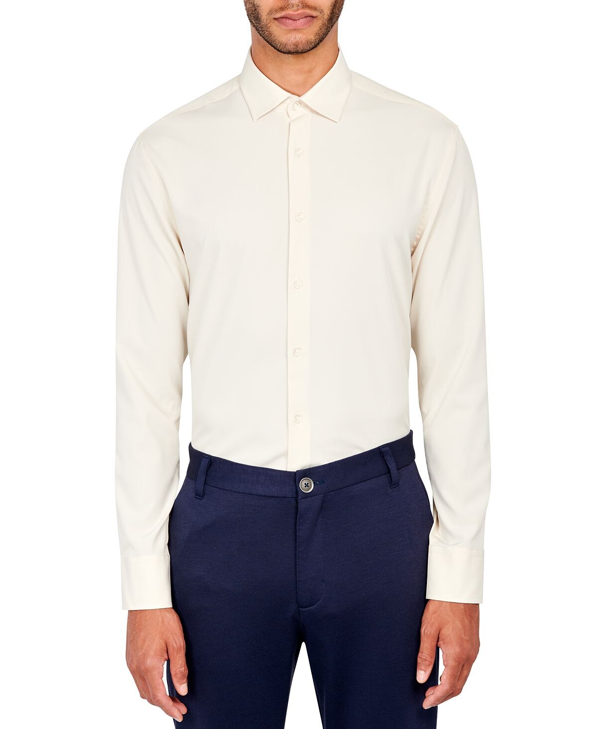 Мужская однотонная комфортная классическая рубашка стрейч с охлаждением Ceremony ConStruct
Мужская однотонная комфортная классическая рубашка стрейч с охлаждением Ceremony ConStruct