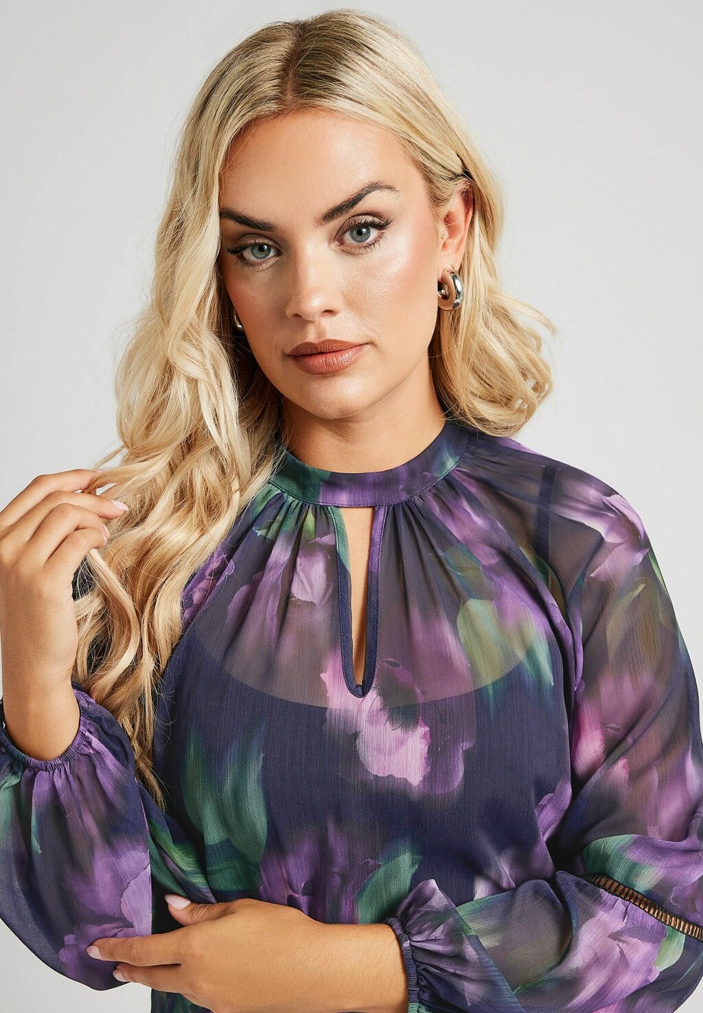 Блуза Yours Clothing, фиолетовый 
Блуза Yours Clothing, фиолетовый