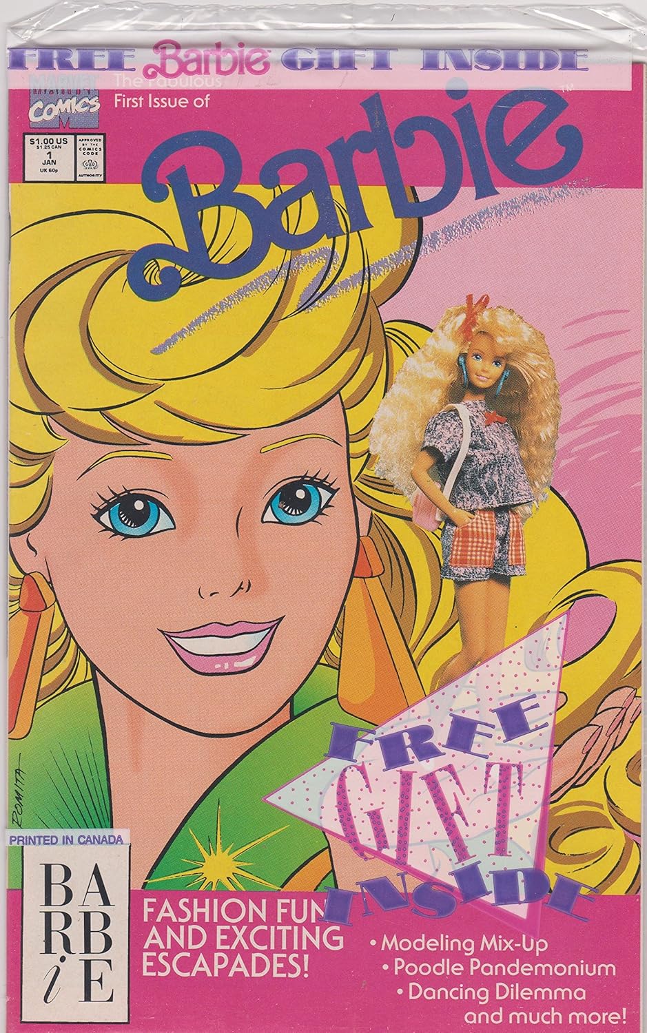 Barbie Comic # 1 January 1990 (Marvel Comics)
Barbie Comic # 1 January 1990 (Marvel Comics)
