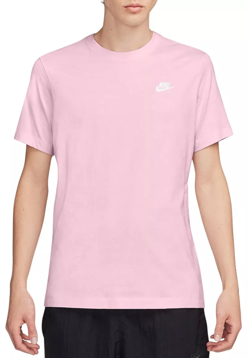 Мужская футболка Nike Sportswear Club, цвет Pink Foam/White 
Мужская футболка Nike Sportswear Club, цвет Pink Foam/White