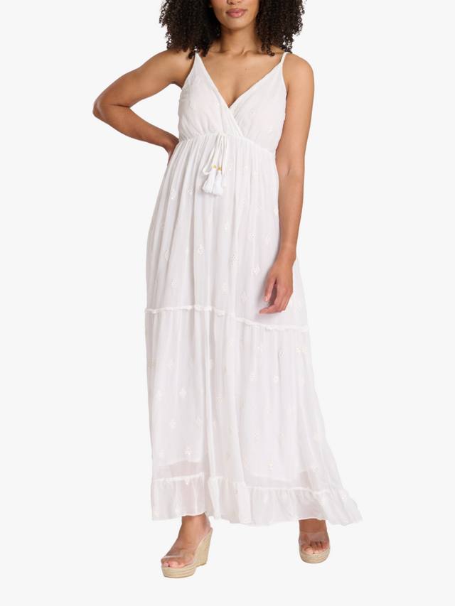 Макси-платье с ками и декольте V-образной формы с пайетками South Beach, White
Макси-платье с ками и декольте V-образной формы с пайетками South Beach, White