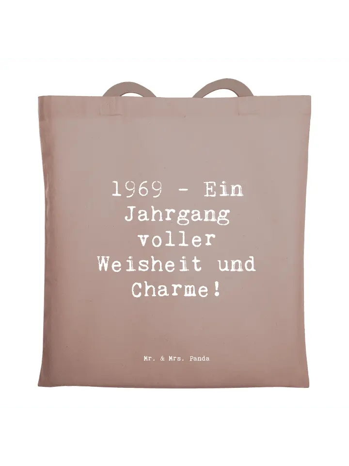 Сумка для переноски Mr & Mrs Panda Spruch 1969 Geburtstag, пастельно-коричневый
Сумка для переноски Mr & Mrs Panda Spruch 1969 Geburtstag, пастельно-коричневый