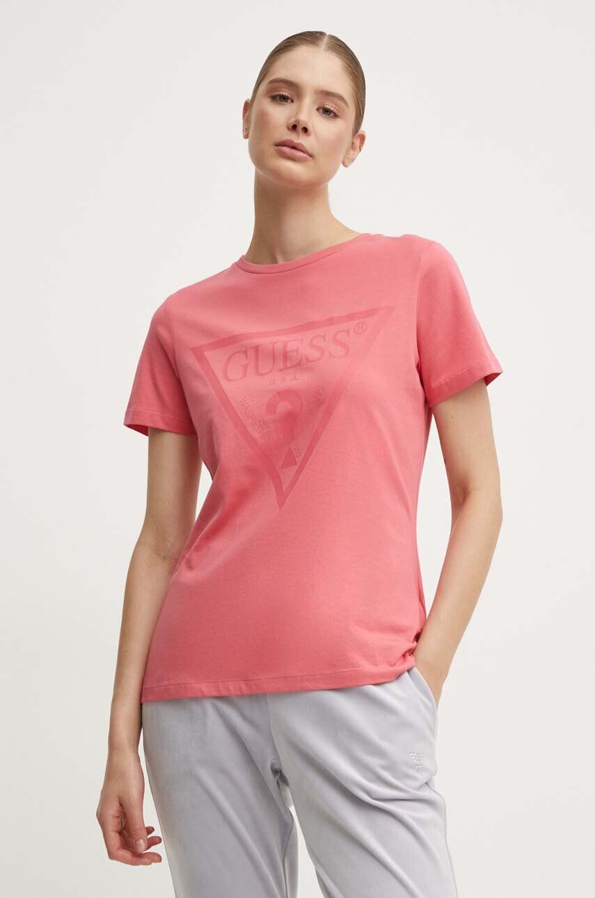 Футболка Guess из хлопка, розовый
Футболка Guess из хлопка, розовый