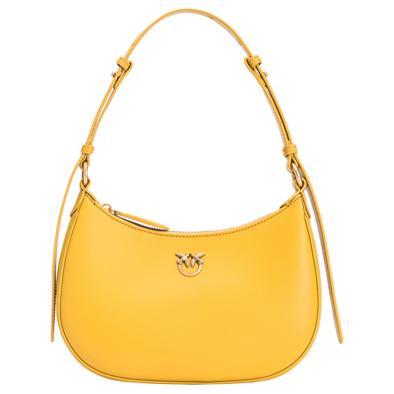 Сумка через плечо мини женская желтая из кожи коровы Love Birds Series PINKO
Сумка через плечо мини женская желтая из кожи коровы Love Birds Series PINKO