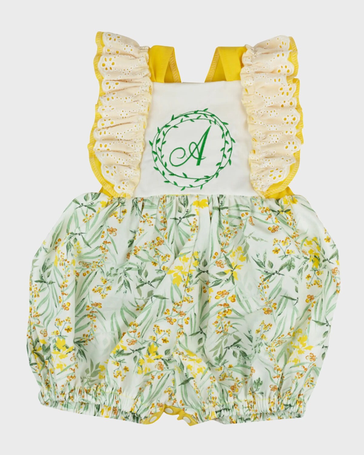 Персонализированный комбинезон для девочек с рюшами, размер для новорожденных – 24 м Haute Baby, цвет Multi 
Персонализированный комбинезон для девочек с рюшами, размер для новорожденных – 24 м Haute Baby, цвет Multi