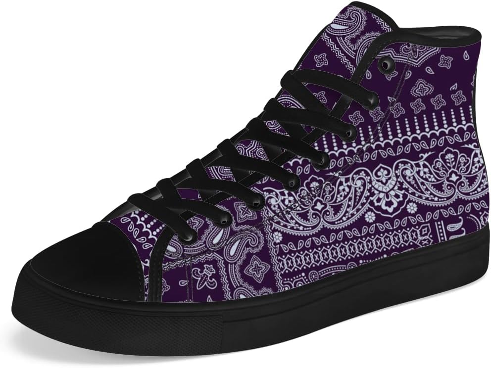 Кеды Chebing Paisley с высоким верхом из канвы для мужчин и женщин, высокие кроссовки на шнуровке, повседневная обувь, подарок для папы и мамы, пурпурный
Кеды Chebing Paisley с высоким верхом из канвы для мужчин и женщин, высокие кроссовки на шнуровке, повседневная обувь, подарок для папы и мамы, пурпурный