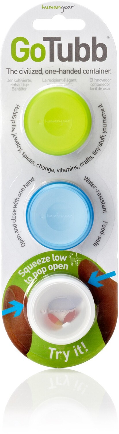 Маленькие контейнеры GoTubb — упаковка из 3 шт. humangear, мультиколор
Маленькие контейнеры GoTubb — упаковка из 3 шт. humangear, мультиколор