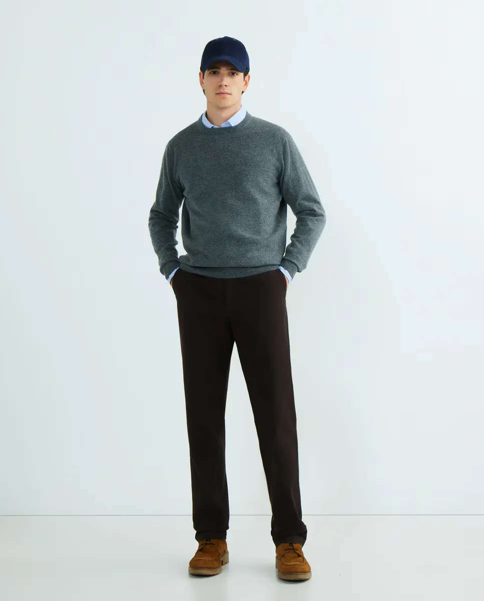 Мужской свитер с круглым вырезом из 100% шерсти Alan Paine, темно-серый
Мужской свитер с круглым вырезом из 100% шерсти Alan Paine, темно-серый