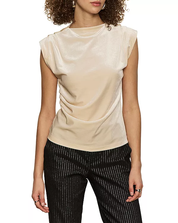 Плиссированный топ без рукавов Sanctuary, бежевый
Плиссированный топ без рукавов Sanctuary, бежевый