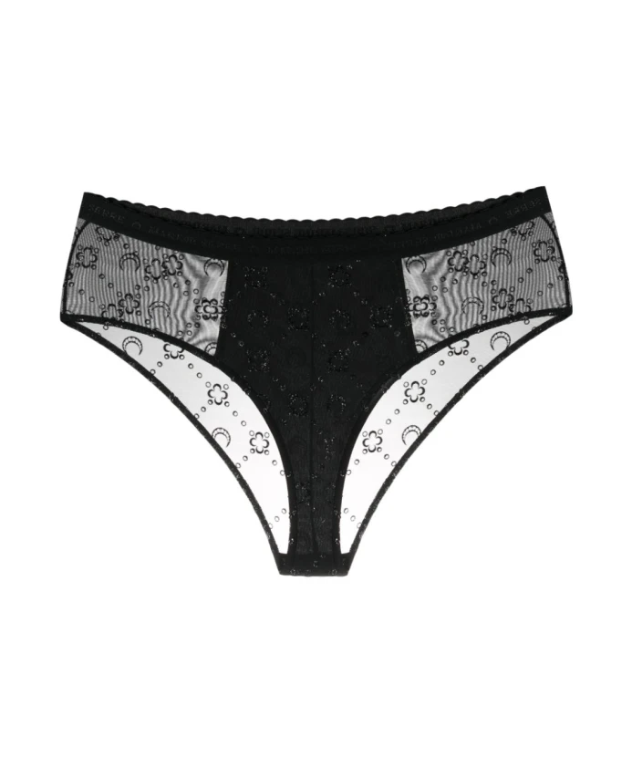 Трусы из сетчатой ткани с логотипом Marine Serre, черный
Трусы из сетчатой ткани с логотипом Marine Serre, черный