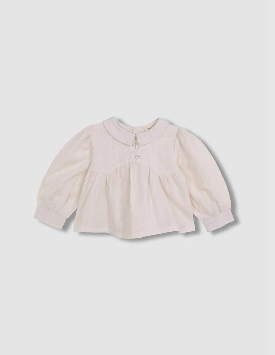 Блузка для младенца с особым крылышком белого цвета Gocco
Блузка для младенца с особым крылышком белого цвета Gocco