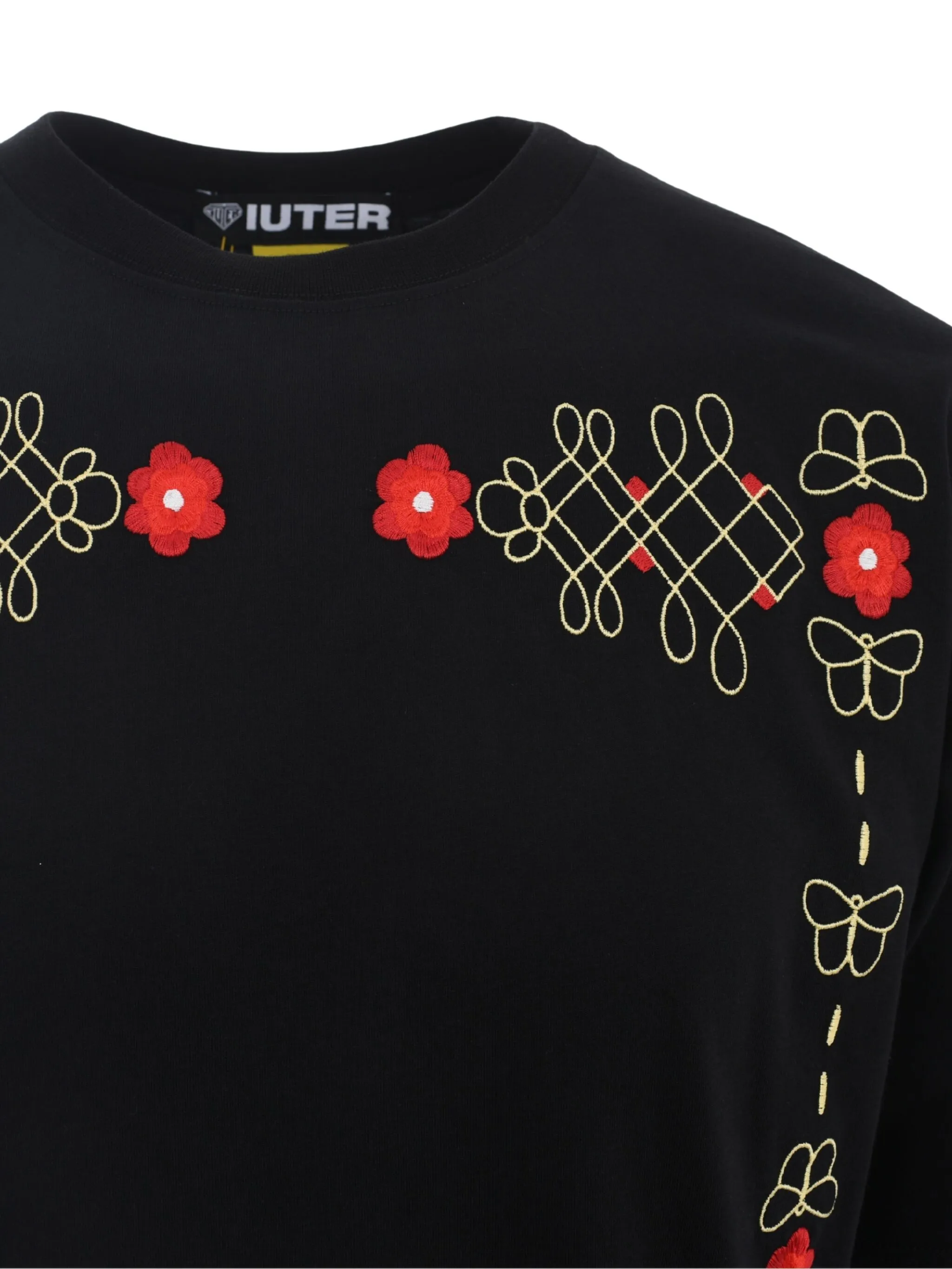 Футболка с цветочной вышивкой Iuter, черный
Футболка с цветочной вышивкой Iuter, черный