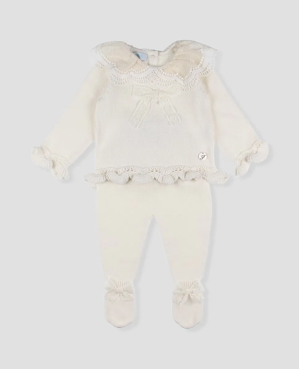 Свадебный набор для девочки из хлопчатобумажного трикотажа Foque, цвет Crudo
Свадебный набор для девочки из хлопчатобумажного трикотажа Foque, цвет Crudo