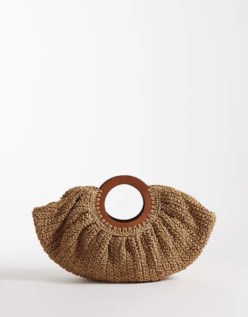 Коричневая плетеная сумка с верхней ручкой Mango Teen
Коричневая плетеная сумка с верхней ручкой Mango Teen