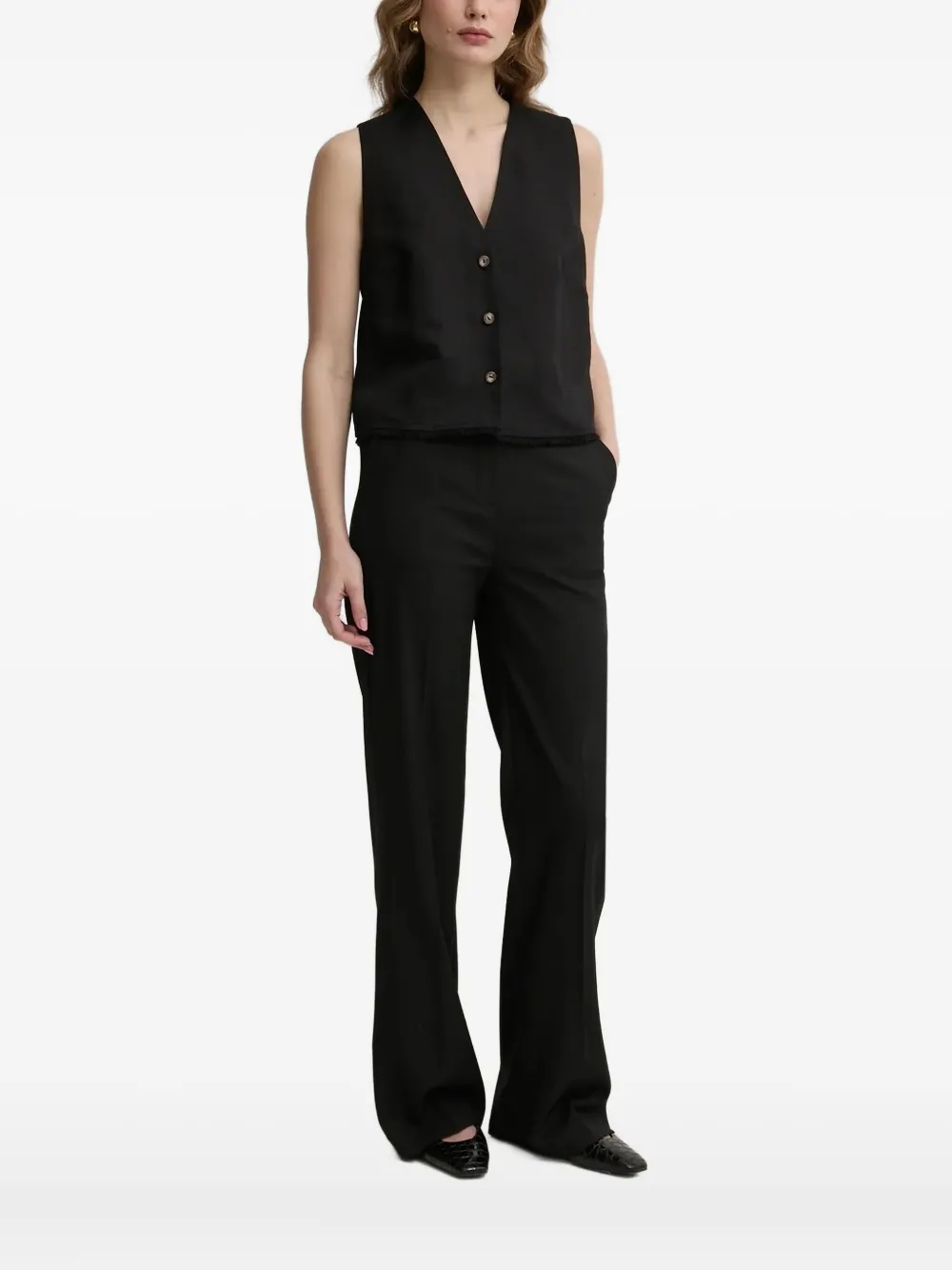 Топ с бахромой и застежкой на пуговицы спереди IVY OAK, черный
Топ с бахромой и застежкой на пуговицы спереди IVY OAK, черный