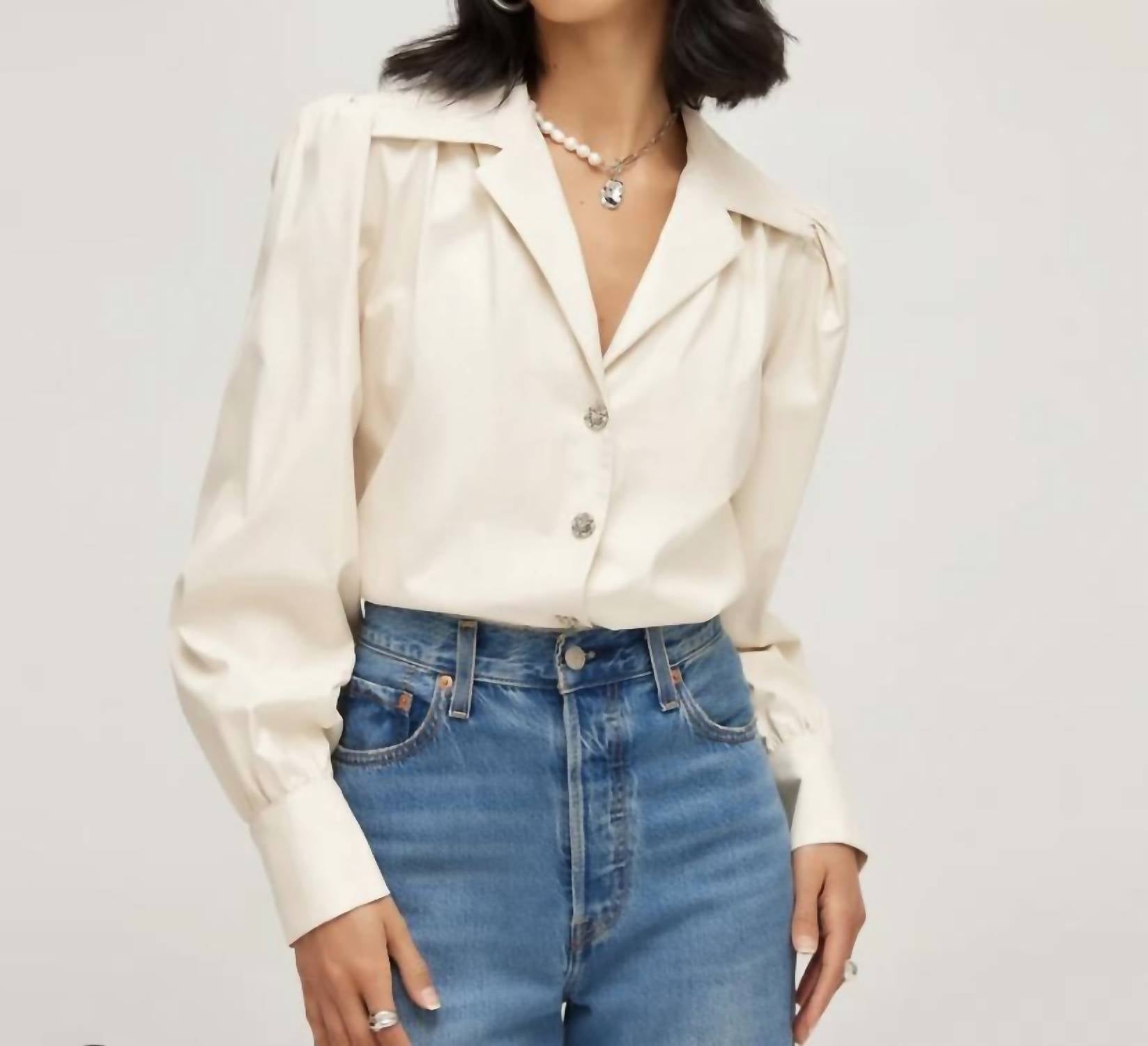 Топ из искусственной кожи бежевого цвета Fifteen Twenty
Топ из искусственной кожи бежевого цвета Fifteen Twenty