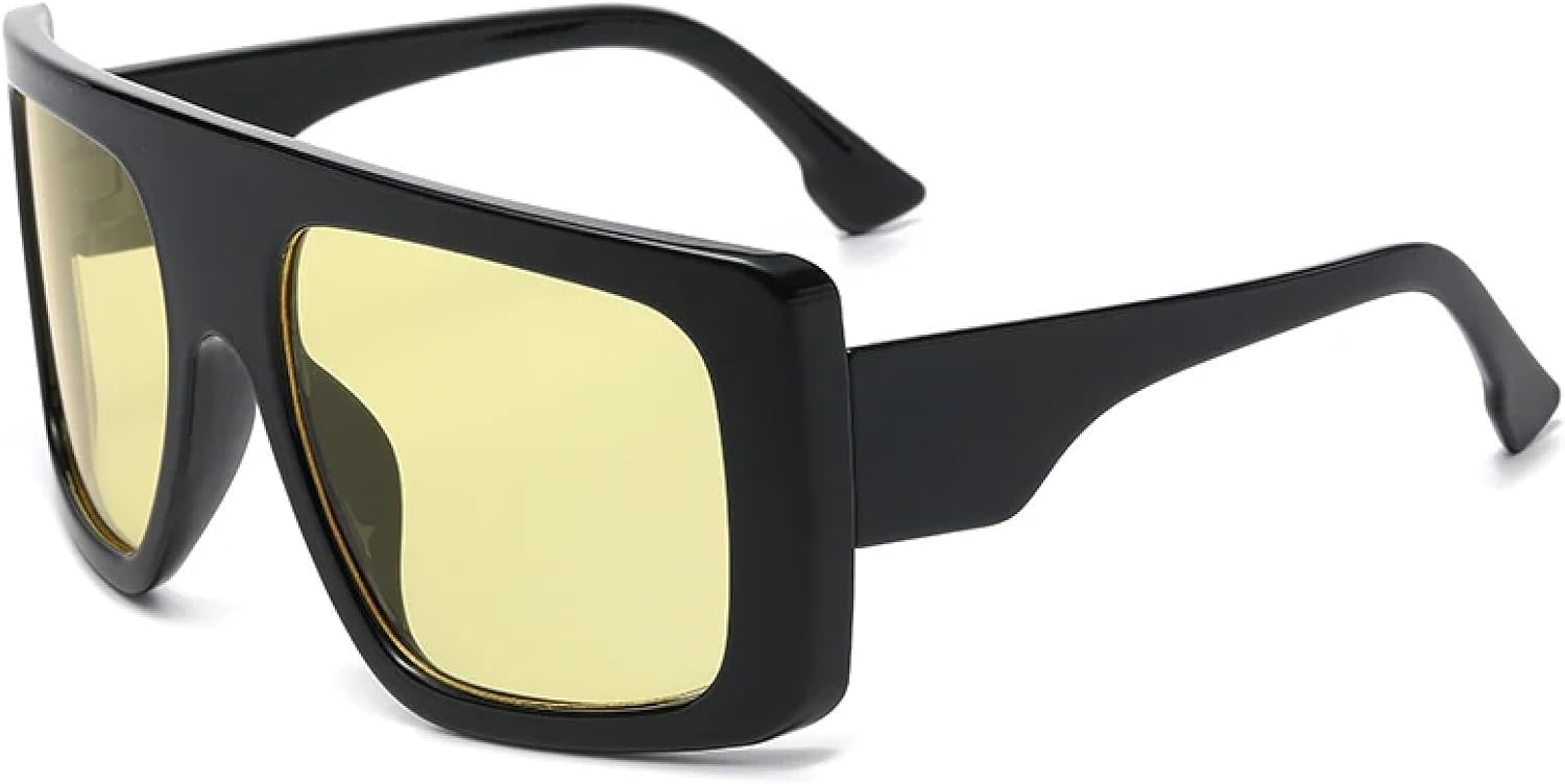 Большие солнцезащитные очки для женщин в стиле ретро, черные градиентные солнцезащитные очки для мужчин, солнцезащитные очки в большой оправе с защитой от УФ-излучения UV400 TKKTLLT, Black Yellow
Большие солнцезащитные очки для женщин в стиле ретро, черные градиентные солнцезащитные очки для мужчин, солнцезащитные очки в большой оправе с защитой от УФ-излучения UV400 TKKTLLT, Black Yellow