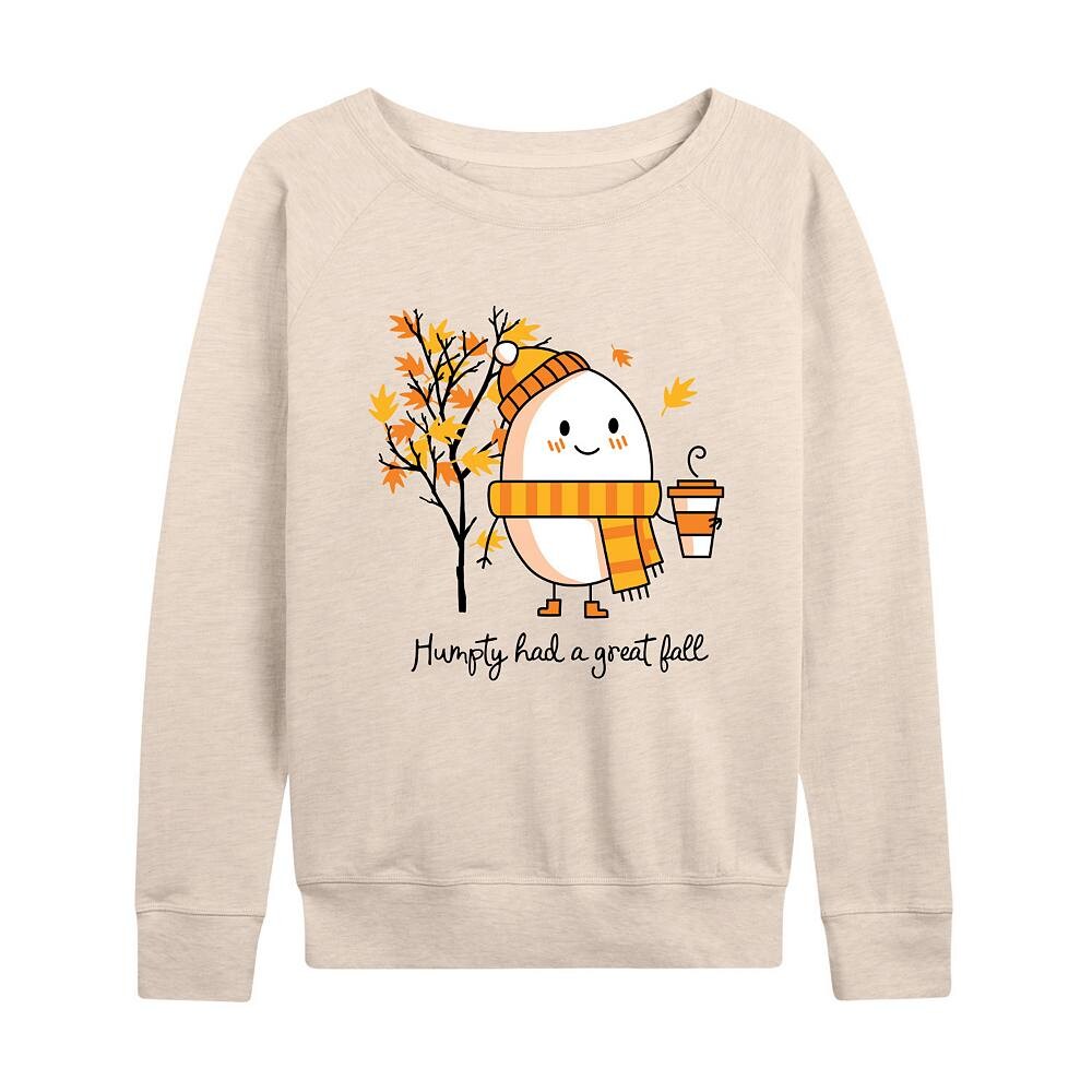 Женский легкий свитшот из френч терри Humpty Had A Great Fall Licensed Character, бежевый
Женский легкий свитшот из френч терри Humpty Had A Great Fall Licensed Character, бежевый
