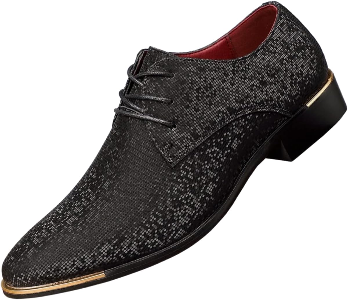 Мужские оксфорды Santimon с шнуровкой, из кожи с узором и золотыми акцентами, стильная официальная обувь
Мужские оксфорды Santimon с шнуровкой, из кожи с узором и золотыми акцентами, стильная официальная обувь