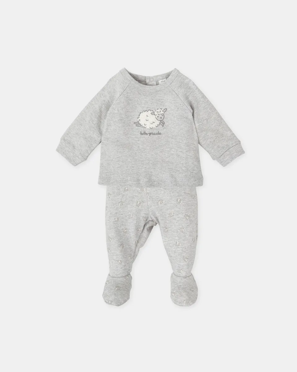 Детский комплект из двух предметов с ножкой в сером цвете Tutto Piccolo
Детский комплект из двух предметов с ножкой в сером цвете Tutto Piccolo