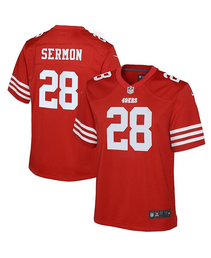 Игровая майка Big Boys Trey Sermon Scarlet San Francisco 49ers Nike, красный 
Игровая майка Big Boys Trey Sermon Scarlet San Francisco 49ers Nike, красный