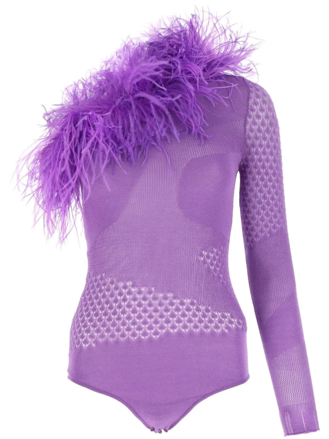 Боди VERGUENZA с перьевыми деталями, фиолетовый
Боди VERGUENZA с перьевыми деталями, фиолетовый