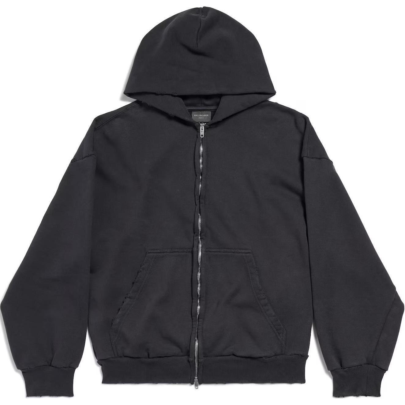 Расписной худи с молнией Balenciaga, черный
Расписной худи с молнией Balenciaga, черный
