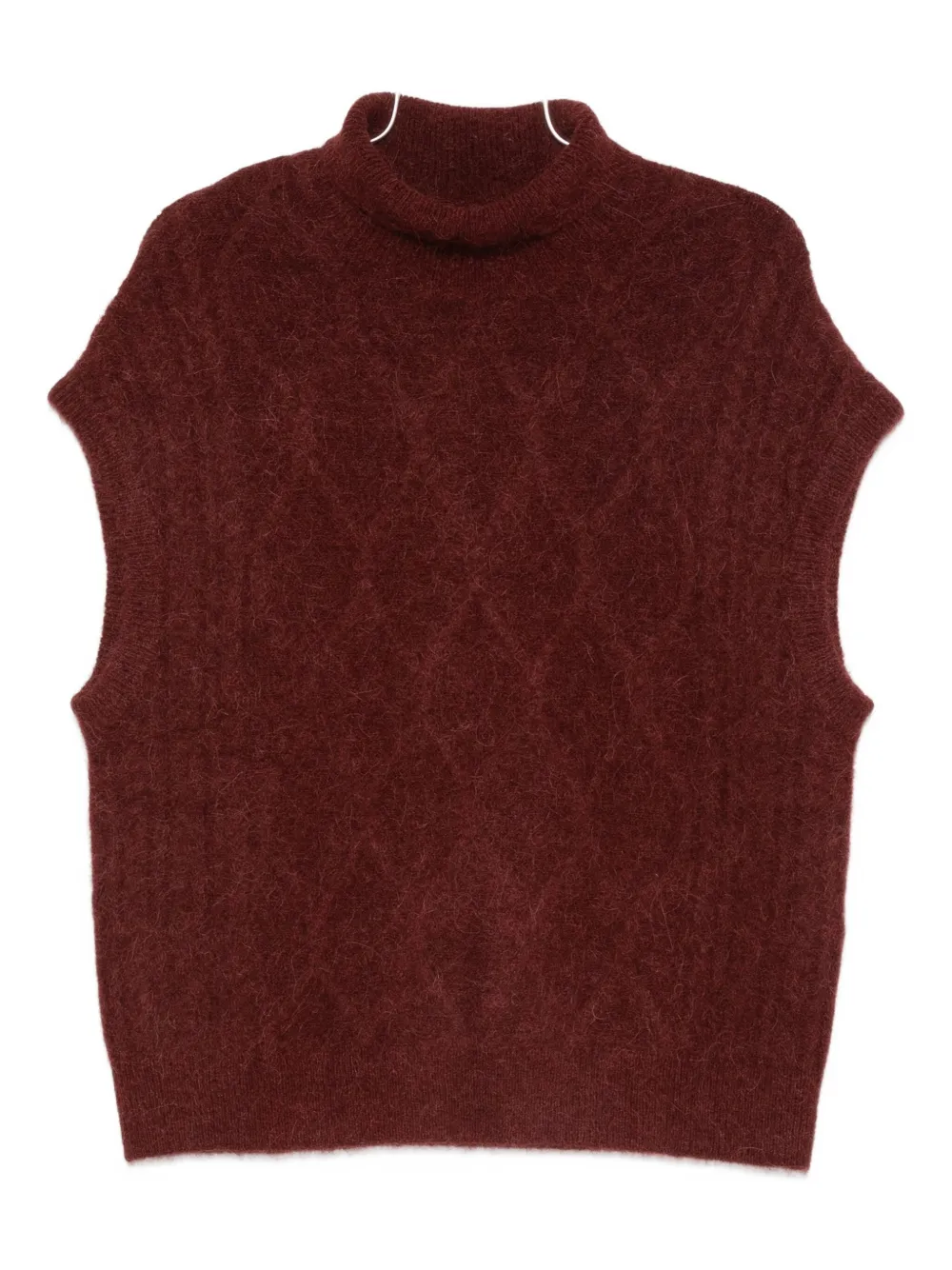 Вязаный топ без рукавов с воротником-стойкой Bellerose, красный 
Вязаный топ без рукавов с воротником-стойкой Bellerose, красный