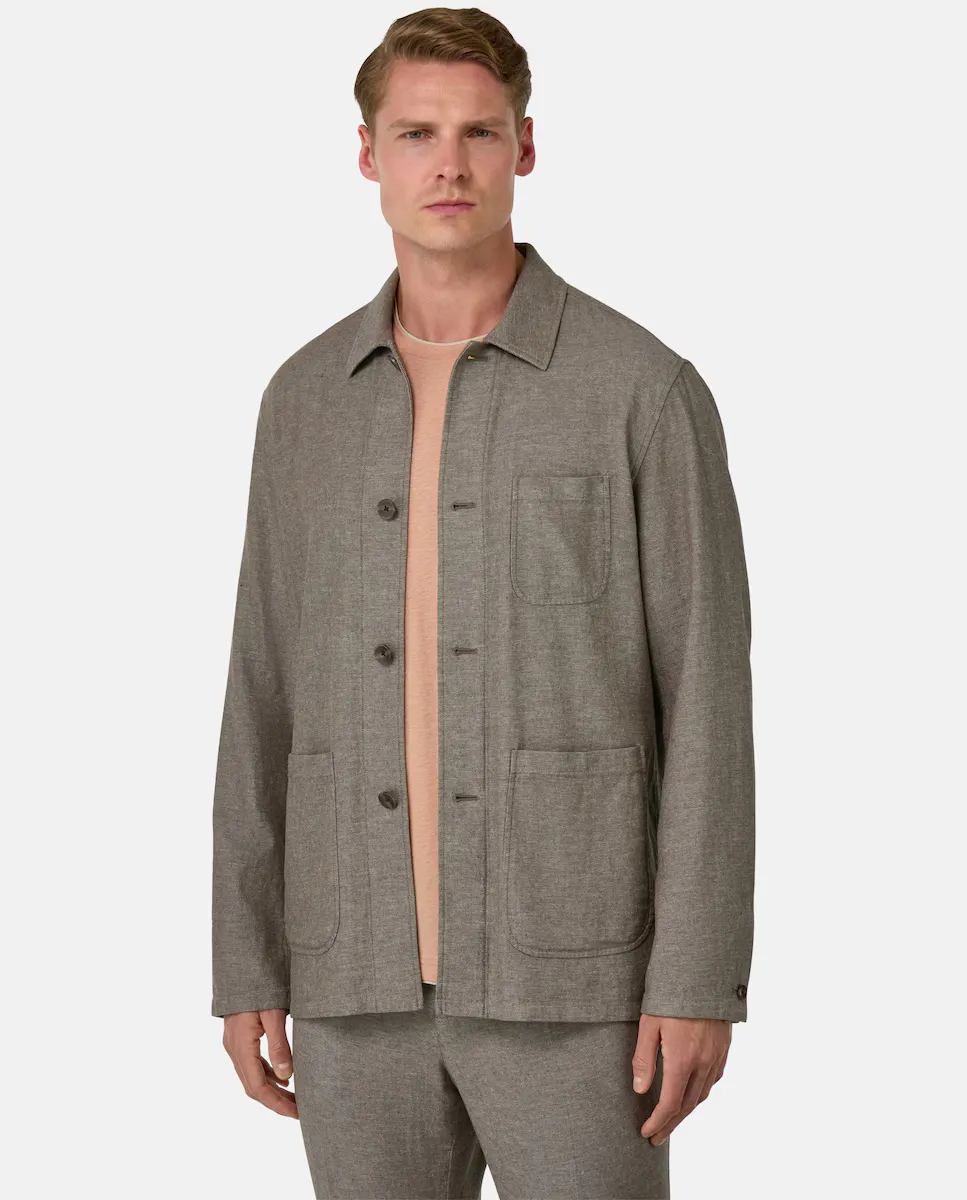 Мужская куртка-рубашка из льна и хлопка с диагональю песочного цвета Boggi Milano, цвет Topo, Бежевый, Мужская куртка-рубашка из льна и хлопка с диагональю песочного цвета Boggi Milano, цвет Topo
Мужская куртка-рубашка из льна и хлопка с диагональю песочного цвета Boggi Milano, цвет Topo, Бежевый, Мужская куртка-рубашка из льна и хлопка с диагональю песочного цвета Boggi Milano, цвет Topo