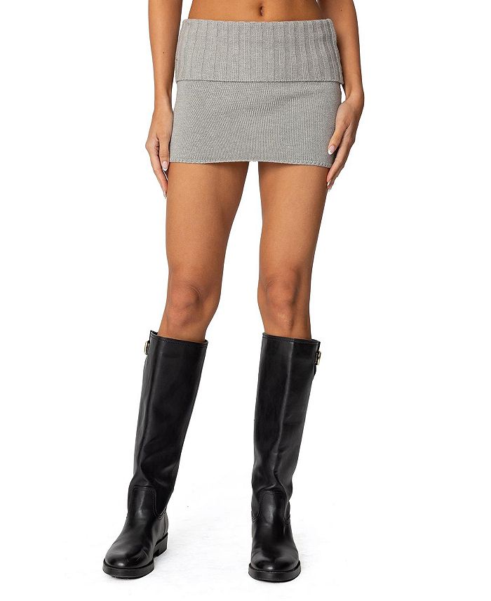 Джино Складная трикотажная мини-юбка Edikted, серый
Джино Складная трикотажная мини-юбка Edikted, серый