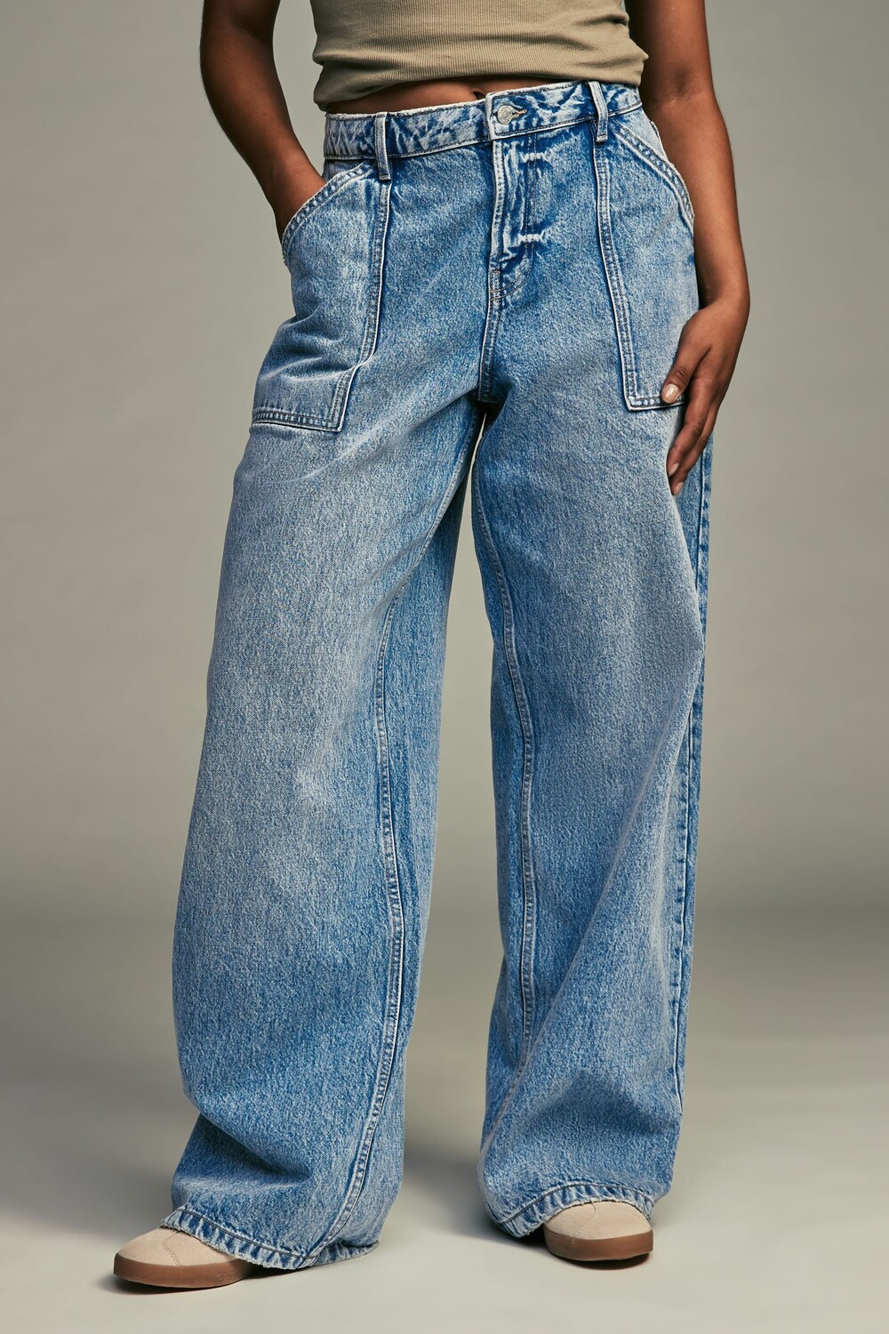 Джинсы с широкими штанинами, 100% хлопок, регулируемые сзади Next, синий
Джинсы с широкими штанинами, 100% хлопок, регулируемые сзади Next, синий