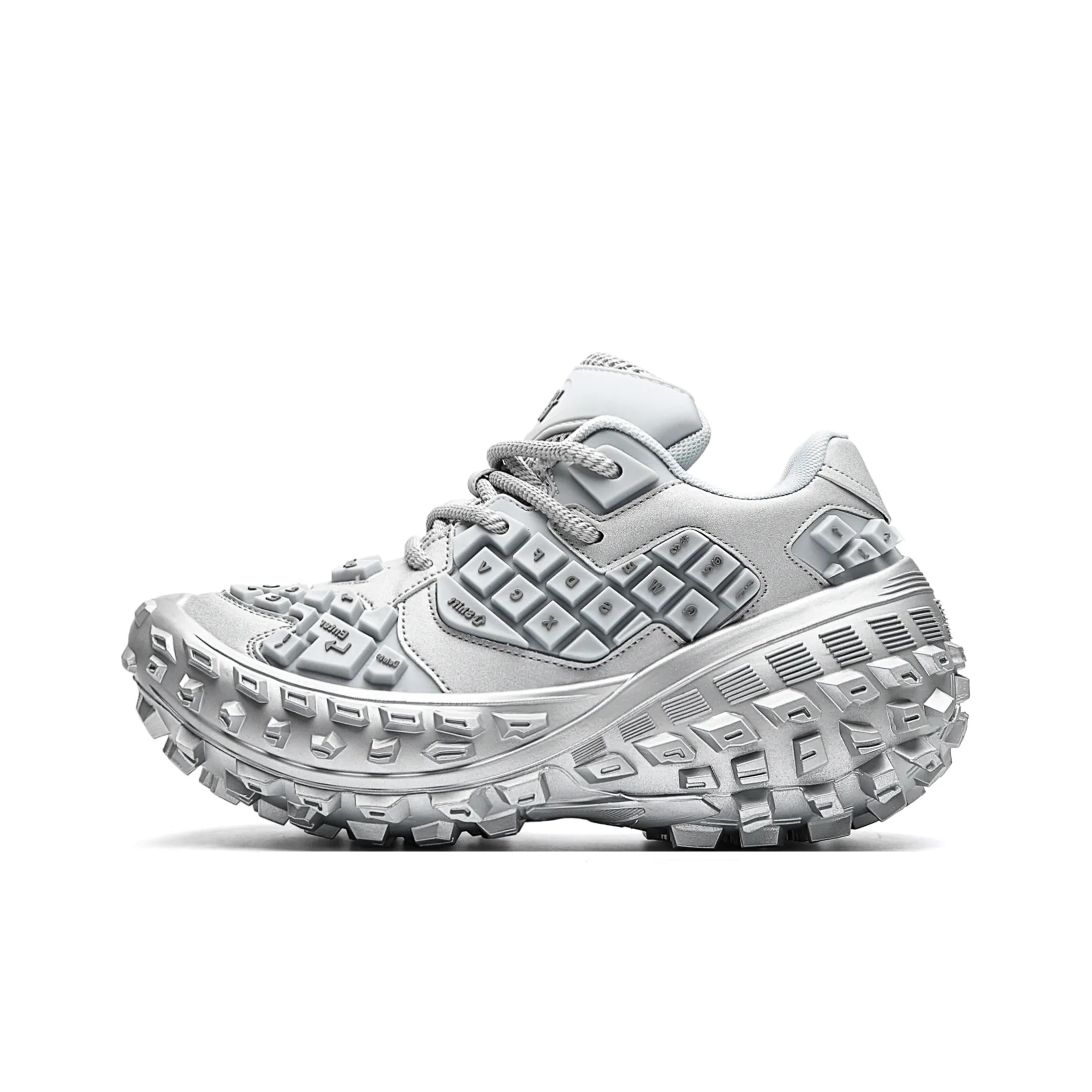 BLVCK PARIS Серебряные устойчивые к истиранию легкие массивные кроссовки на платформе унисекс, цвет Silver
BLVCK PARIS Серебряные устойчивые к истиранию легкие массивные кроссовки на платформе унисекс, цвет Silver