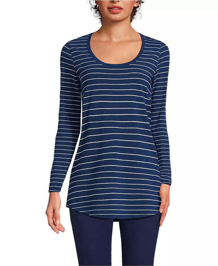 Женская удлиненная футболка с длинным рукавом Power Performance, круглым вырезом и фигурным подолом Lands' End, синий
Женская удлиненная футболка с длинным рукавом Power Performance, круглым вырезом и фигурным подолом Lands' End, синий