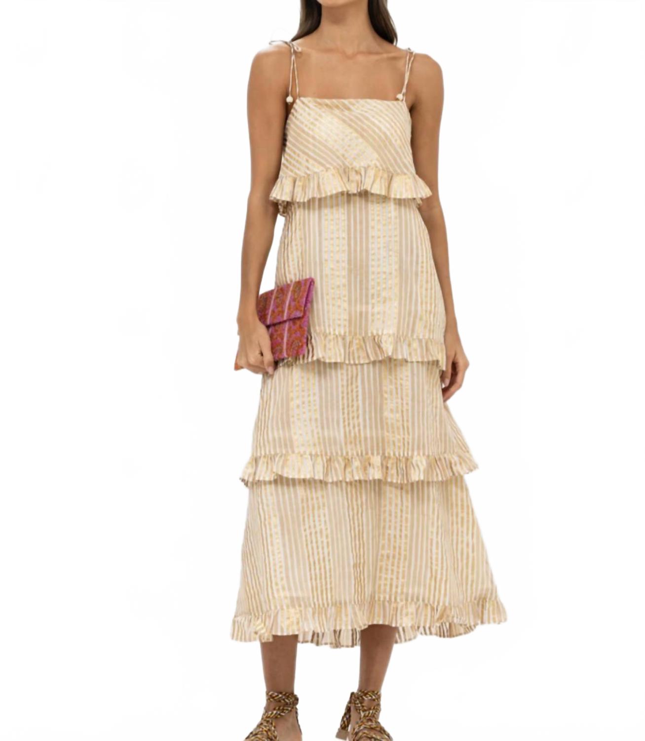 Туника миди с рюшами и завязками в цвете Самоа Тан / Золото Oliphant
Туника миди с рюшами и завязками в цвете Самоа Тан / Золото Oliphant